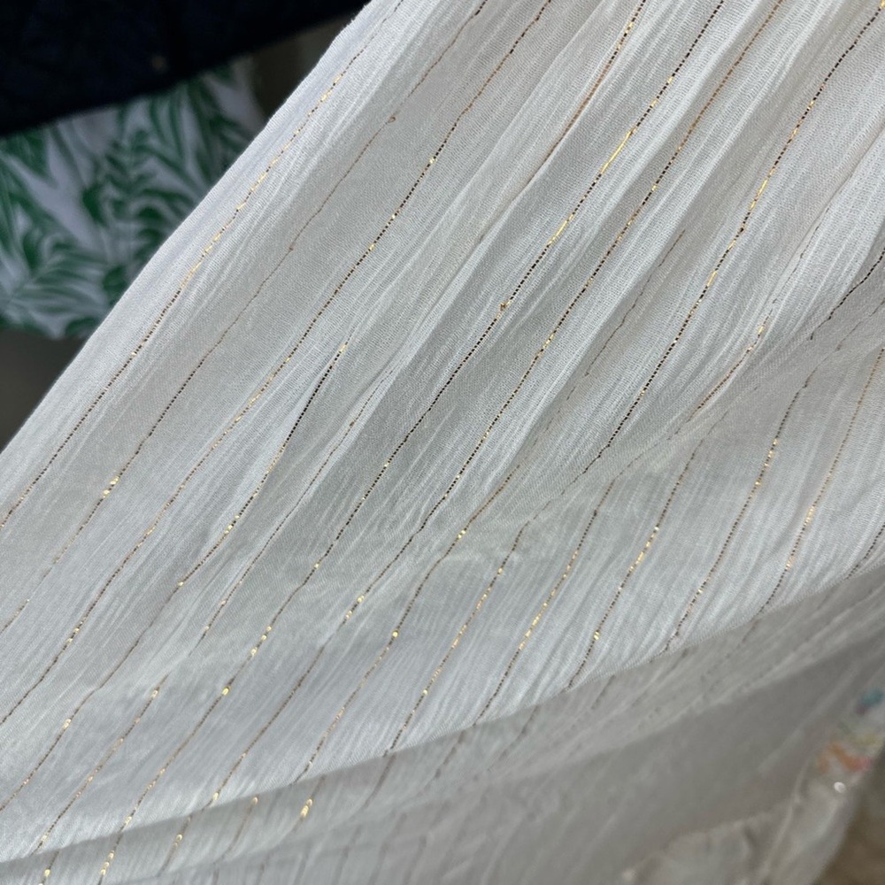 Ananta‎ NWT Elegant Bohemian Size L/XL pastel& White Halter Maxi Dress - Picture 9 of 16